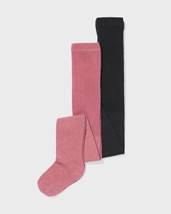 HEMA Kindermaillots glitter - 2 stuks donkerroze (donkerroze)