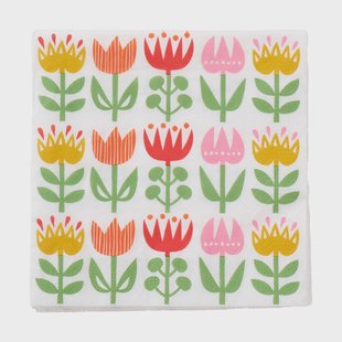 Klippan Yllefabrik Tulip servet 33x33 cm 20-pack Multi