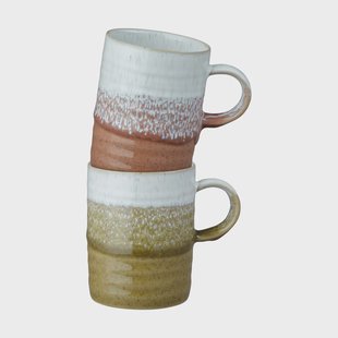 Denby Kiln Accents mok 40 cl 2-delig Ochre-rust