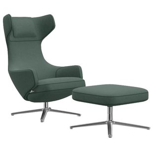 Vitra Grand Repos Loungestoel Met Ottoman Cosy 2 Reed Green