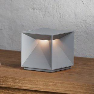 Sigor LED tafellamp Nutalis, mistgrijs, IP54, dimbaar