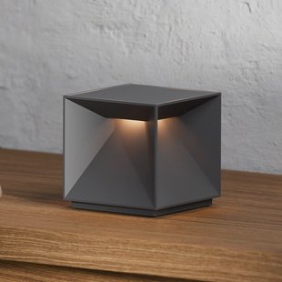 Sigor LED-tafellamp Nutalis, grafietgrijs, IP54, dimbaar