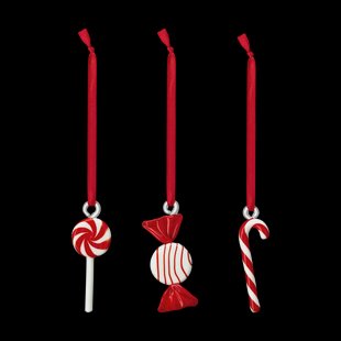 Muurla Sweets kerstdecoratie 3-pack Rood
