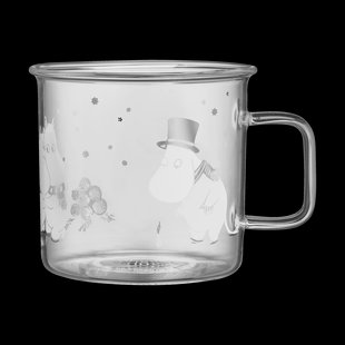 Muurla Moomin glazen mok 35 cl Let it snow