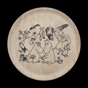 Muurla Moomin 80 dienblad Ø35 cm Berkenhout