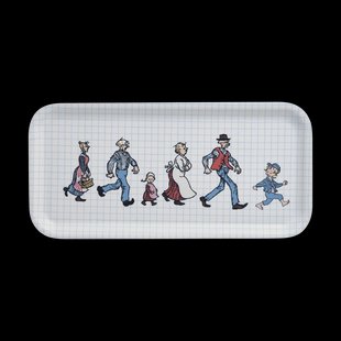 Muurla Emil The Katthult Folks dienblad 13x27 cm Berkenhout