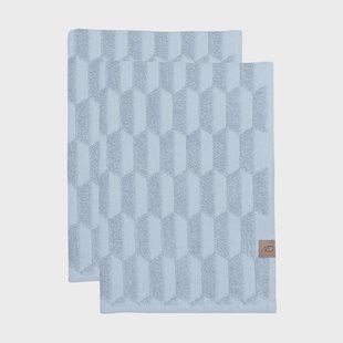 Mette Ditmer Geo gastenhanddoek 2-pack Light Blue Mette Ditmer Geo gastenhanddoek 2-pack Light Blue