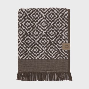 Mette Ditmer Morocco handdoek 50x90 cm Chocolate-off-white