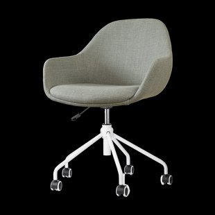 Nout-Mae bureaustoel saliegroen - wit onderstel