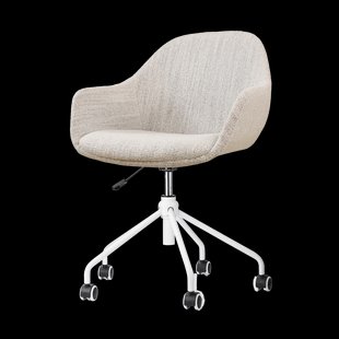 Nout-Mae bureaustoel beige gemêleerd - wit onderstel