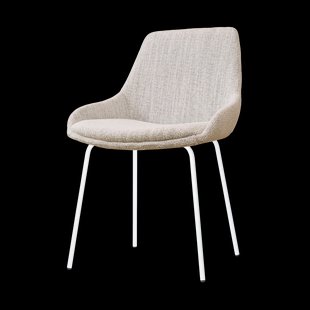 Nora-Isa eetkamerstoel beige gemêleerd - wit onderstel