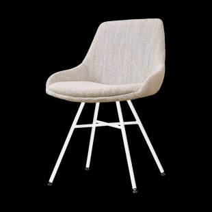 Noa-Isa eetkamerstoel beige gemêleerd - wit onderstel