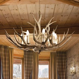 Ideallux Ideal Lux Chalet kroonluchter, beige, kunsthars, 8-lamps