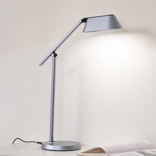 Lindby LED tafellamp Thies, grijs, ABS, hoogte 78cm, dimbaar