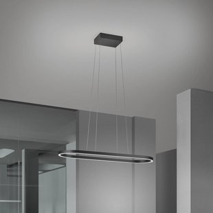 Knapstein LED hanglamp Elin, zwart, gebarenbediening