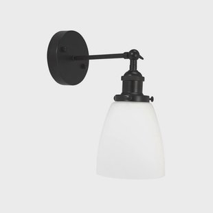 PR Home Kappa wandlamp, zwart/opaal, glas, metaal