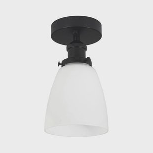 PR Home Kappa plafondlamp, zwart/opaal, glas, Ø 14 cm