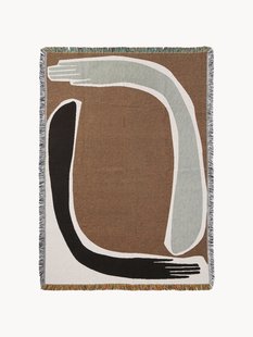 Katoenen plaid Pose met franjes