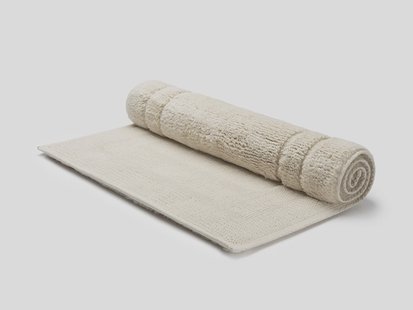 Yumeko Badmat deluxe white sand 50x80 100% biologisch katoen