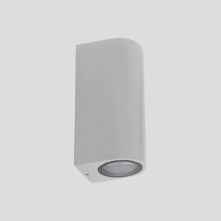 LEDS-C4 Eko dubbele buitenwandlamp, wit, breedte 7 cm, aluminium
