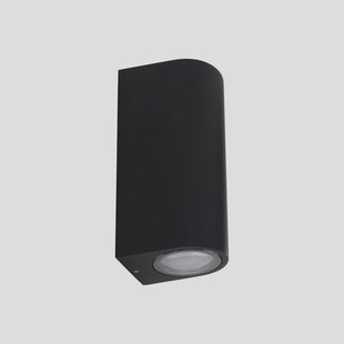LEDS-C4 Eko dubbele buitenwandlamp, zwart, breedte 7 cm, aluminium