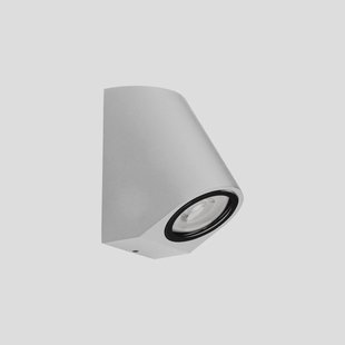 LEDS-C4 Eko Schuine buitenwandlamp, wit, breedte 7 cm, aluminium