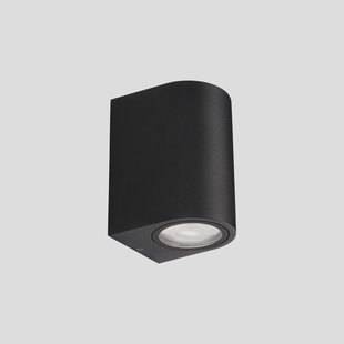 LEDS-C4 LED buiten wandlamp Eko Single, zwart, breedte 7 cm, aluminium