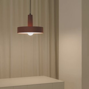 LEDS-C4 Keops 1 hanglamp, terracotta mat, Ø 28 cm, aluminium