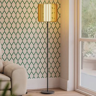 Forlight vloerlamp Viva, lichtbruin, hout/metaal, hoogte 160 cm