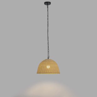 Forlight Cortic hanglamp, Ø 40 cm, lichtbruin, rotan
