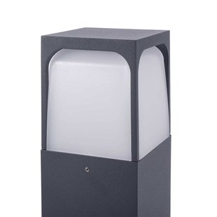 Forlight sokkellamp Veta, hoogte 50 cm, zwart, aluminium