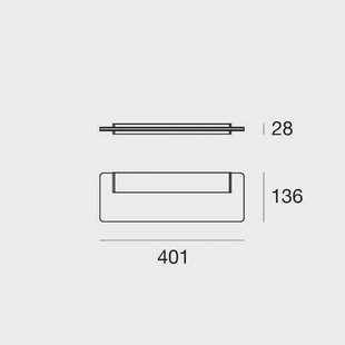 Linea Light Skinny LED wandlamp, wit, aluminium, PMMA, omhoog/omlaag