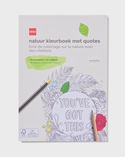 HEMA Kleurboek A4 natuur quote
