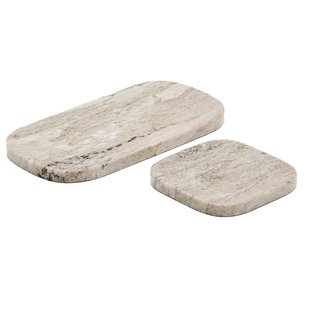 Kave Home Nesa Serveerschaaltje Set Van 2 Wit Marmer
