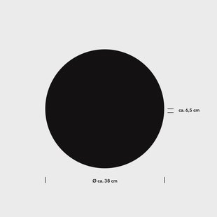 HELL Aaron LED wandlamp, Ø 38 cm, zwart, CCT, afstandsbediening