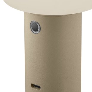 HELL Tiny-B LED tafellamp, zandkleurig, hoogte 13 cm, IP54