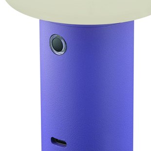 HELL LED tafellamp Tiny-B, paars, hoogte 13 cm, IP54, USB