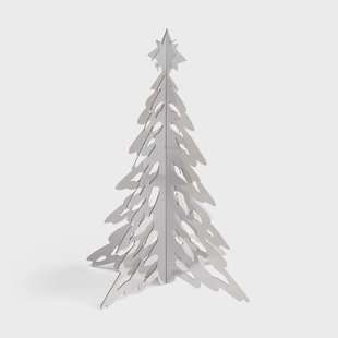 Cooee Design Pinetree decoratieboom 20 cm Stainless Steel