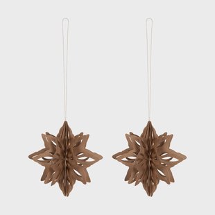 Cooee Design Paper Nova star decoratiehanger 2-pack Coffee