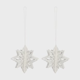 Cooee Design Paper Nova star decoratiehanger 2-pack Natural