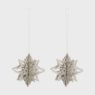 Cooee Design Paper Nova star decoratiehanger 2-pack Sand