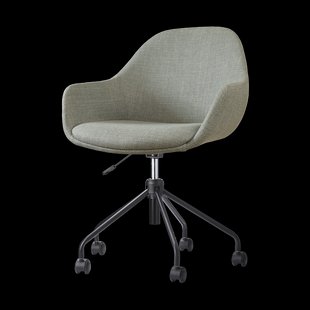 Nout-Isa bureaustoel saliegroen - zwart onderstel