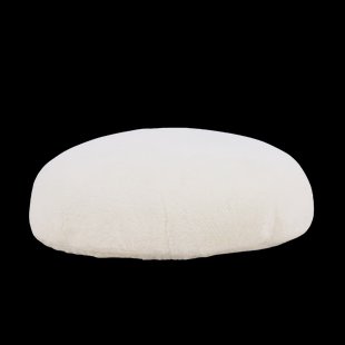 Knut ronde kinderpoef teddy wit – Ø 40 cm