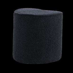 Jilly hartvormige kinderpoef teddy zwart