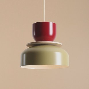 ALDEX Hanglamp Uto, beige-bruin/donkerrood, Ø 30 cm, metaal