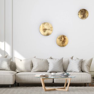 Nowodvorski Lighting LED wandlamp Ring L, Ø 35 cm, multiplex, goudkleurig