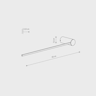 Nowodvorski Lighting LED wandlamp Arm M, 65 cm hoog, zwart, metaal