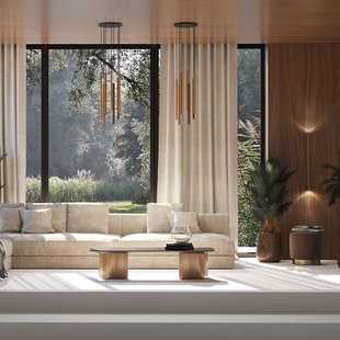 Nowodvorski Lighting Hanglamp Laser, 7-lamps, Ø 30 cm, bont, metaal, G9