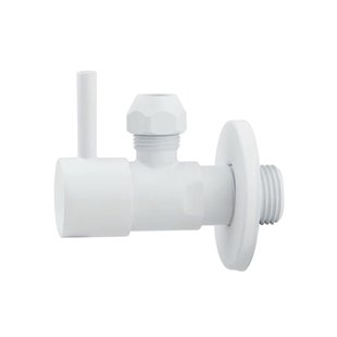 Hoekstopkraan Best Design White-Solara 1/2x 3/8 10mm Knel Mat Wit