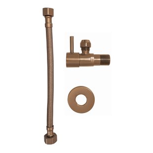 Hoekstopkraan BWS Kiro Met Flexibele Aansluitslang 1/2x3/8 25 cm Geborsteld Brons Koper